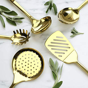 Gold/Brass Cooking Utensils for Modern Cooking and Serving - EK CHIC HOME
