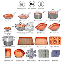 Load image into Gallery viewer, Copper Pots and Pans Set - 23pc Copper Cookware Nonstick - EK CHIC HOME