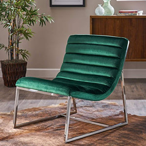 Felicia Parisian Modern Emerald Velvet Sofa Chair - EK CHIC HOME