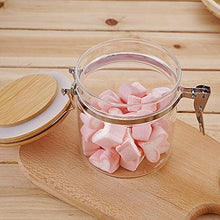 Load image into Gallery viewer, Glass Storage Jar With Clip Seal Wooden Lid ,4PC Set of Airtight - EK CHIC HOME