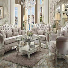 Load image into Gallery viewer, French Ivory Velvet High Back Living Room Furniture 2pc Sofa &amp; Loveseat Traditional - EK CHIC HOME