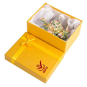 Hand Painted Enameled Teapot Style Decorative Hinged Jewelry Trinket Box - EK CHIC HOME