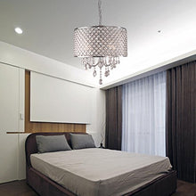 Load image into Gallery viewer, 4 Lights Pendant with Crystal Drops in Round - EK CHIC HOME