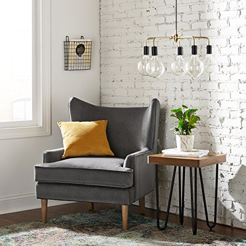 Rivet 5-Arm Industrial Pendant Chandelier, 36