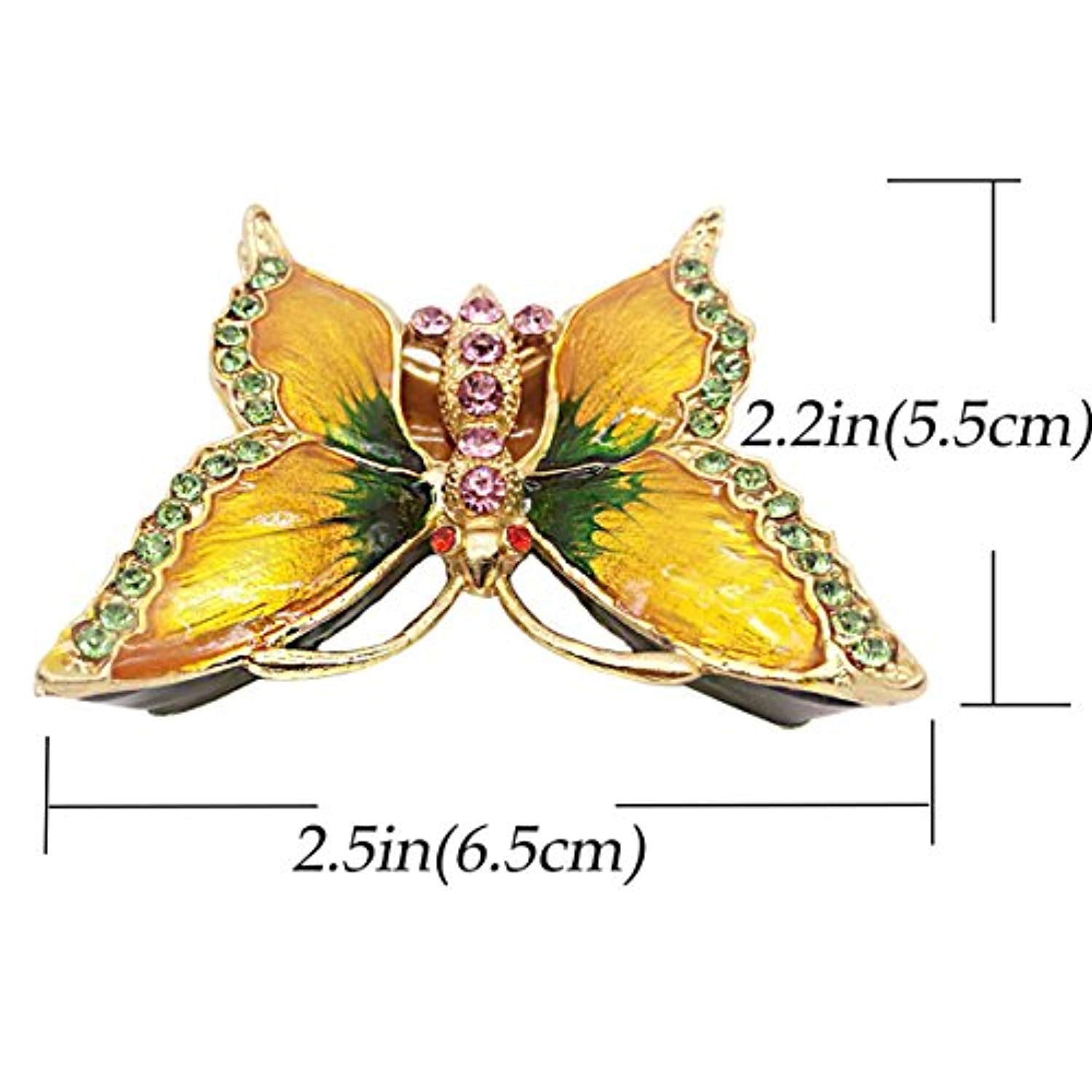 Butterfly Trinket Box Bejeweled Animal Figurine Collectible Ring Holde