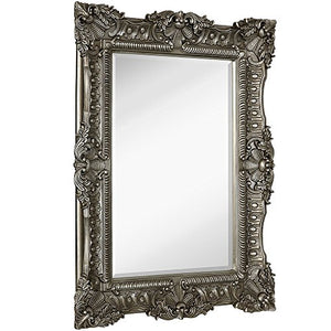 Luxury Antique Silver Baroque Frame Mirror 100% (30" x 40") - EK CHIC HOME