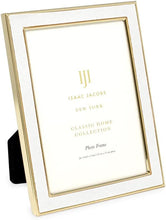 Load image into Gallery viewer, 8x10 White Leather with Gold Metal (Vertical &amp; Horizontal) Picture Frame, - EK CHIC HOME