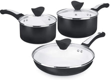 Load image into Gallery viewer, 6 Pieces Nonstick Pots and Pans Set with Glass Lid Ceramic Cookware Set - EK CHIC HOME