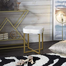 Load image into Gallery viewer, Vanity Bench, Cream and Gold - EK CHIC HOME