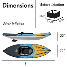 Load image into Gallery viewer, Noyo 90 Inflatable Kayak - 1 Person Touring Kayak with Cover - EK CHIC HOME