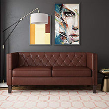 Load image into Gallery viewer, Velma Modern Chesterfield, Chestnut Sofa, Brown - EK CHIC HOME