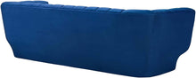 Load image into Gallery viewer, Vertical Channel Tufted Performance Velvet Sofa Couch in Navy - EK CHIC HOME