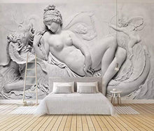 Load image into Gallery viewer, Wall Mural 3D Wallpaper Embossed Black and White Character Sculpture Wall Decoration Art - EK CHIC HOME
