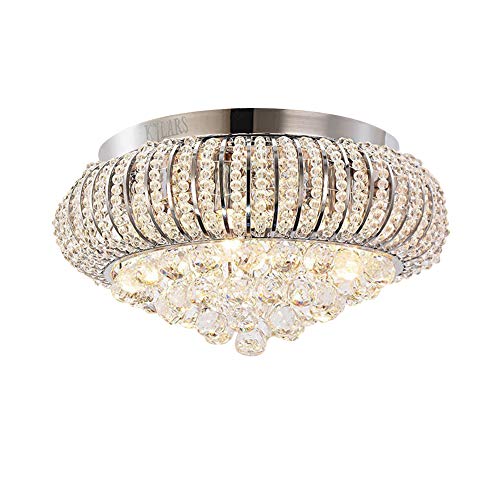 LED Modern Chandelier Crystals Pendant Flush Mount Ceiling Light - EK CHIC HOME