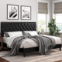 Load image into Gallery viewer, Queen Size Upholstered Platform Bed Frame with Button Tufted Headboard - EK CHIC HOME