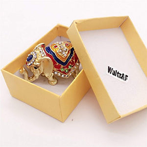 Elephant Jewelry Trinket Box Hinged Figurines Statues with Gift Box - EK CHIC HOME