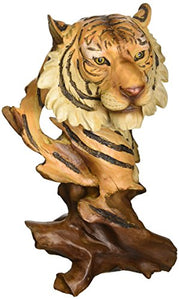 Tiger Collectible Bust Wood Sculpture - EK CHIC HOME
