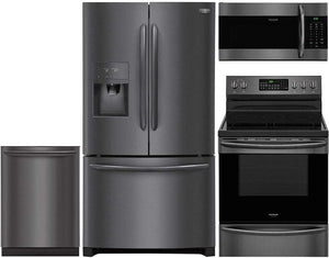 Frigidaire 4-Piece Kitchen Appliance Package with36" French Door Refrigerator - EK CHIC HOME