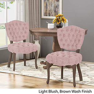 Tufted Dining Chair with Cabriolet Legs (Set of 2) - EK CHIC HOME