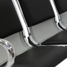 Load image into Gallery viewer, Airport Reception Chairs Waiting Room Chair with Black Leather Cushion - EK CHIC HOME