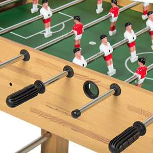 48in Wooden Soccer Foosball Table w/ 2 Balls, 2 Cup Holders for Home - EK CHIC HOME