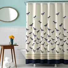 Load image into Gallery viewer, Tampa Shower Curtain,Blue Microfiber Fabric - EK CHIC HOME