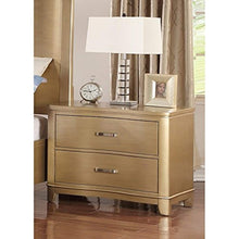 Load image into Gallery viewer, Pine Wood Night Stand Gold - EK CHIC HOME