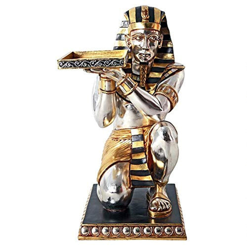 Egyptian Pharaoh's Kneeling Servant Butler Side Table - EK CHIC HOME
