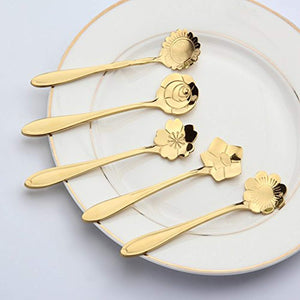 Stainless Steel Tableware Creative Flower Coffee Spoon - EK CHIC HOME