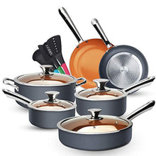 Load image into Gallery viewer, Cookware Set 14pcs Non-Sick Pots and Pans Set Ceramic Coating - EK CHIC HOME