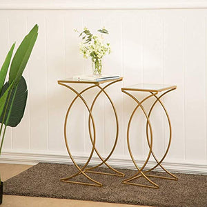 Set of 2 Nesting Coffee Tables- End Tables - EK CHIC HOME