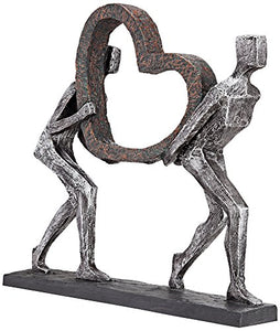The Weight of Love 12" High Figurines and Heart Sculpture - EK CHIC HOME