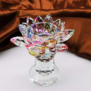 Crystal Lotus Flower Tealight Candle Holder 4.5 Inch - EK CHIC HOME