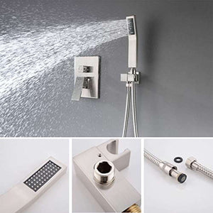 12 Inch Rain Shower Faucet Rough-In Valve Body and Trim Included,Luxury Set - EK CHIC HOME