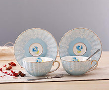 Load image into Gallery viewer, CHIC Porcelain Tea Cup and Saucer Coffee Cup Set with Saucer and Spoon - EK CHIC HOME