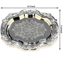 Load image into Gallery viewer, (Pack of 4) 1Floral Shape Antique Decorative Style Mirrored Tray - EK CHIC HOME