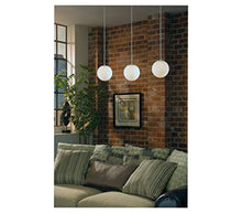 Load image into Gallery viewer, Leo One-Light 12&quot; Hanging Globe Pendant, Satin Aluminum Finish - EK CHIC HOME
