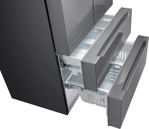 French Door Refrigerator Bottom Freezer 36" - Stainless Steel, 22.5 Cu - EK CHIC HOME