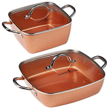 Load image into Gallery viewer, Copper Chef 4-Piece Deep Casserole Pan Set (8&quot;, 12&quot;) - EK CHIC HOME