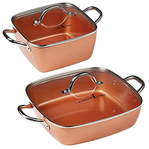 Copper Chef 4-Piece Deep Casserole Pan Set (8