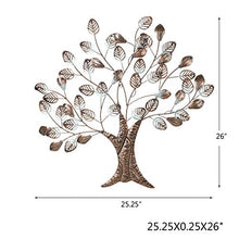 Load image into Gallery viewer, Tree Branch Leaves Metal Wall Decor 25X26 Inch - EK CHIC HOME