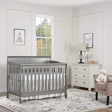Load image into Gallery viewer, Ashton Full Panel Convertible 5-in-1 Crib, Storm Grey - EK CHIC HOME