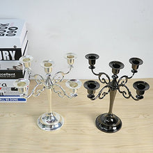 Load image into Gallery viewer, 5-Candle Metal Candelabra Candlestick 10.6 inch Tall Candle Holder - EK CHIC HOME