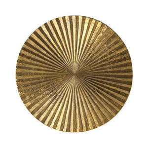 Set of 3 Bright Gold Sunburst Large Metal Wall Art Decorative Sculpture - EK CHIC HOME