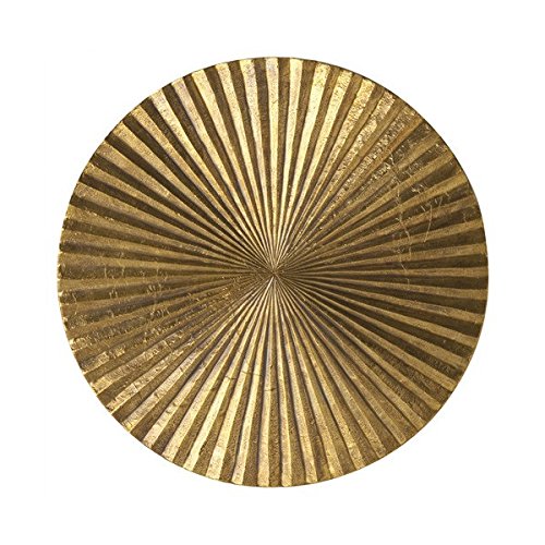 Set of 6 pcs Bright Gold Color Sunburst Metal Wall Sculpture