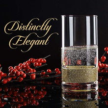 Load image into Gallery viewer, Luxurious Highball Cocktail Glasses - Sparkling&quot;Diamond&quot; Studded Set of 6 - EK CHIC HOME