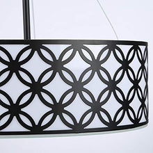 Load image into Gallery viewer, Black Painted Finish,2-Light Drum Shade with Glass Difusser - EK CHIC HOME