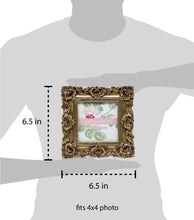 Load image into Gallery viewer, 4x4 Gold Ornate Textured Hand-Crafted Resin Picture Frame - EK CHIC HOME
