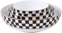 Load image into Gallery viewer, Checker Pattern 20-pieceDinnerware Set for 4, Bone China - EK CHIC HOME