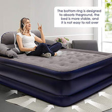 Load image into Gallery viewer, Air Mattress with Electric Pump,Detachable Three-Section Backrest Large No-Rolling - EK CHIC HOME
